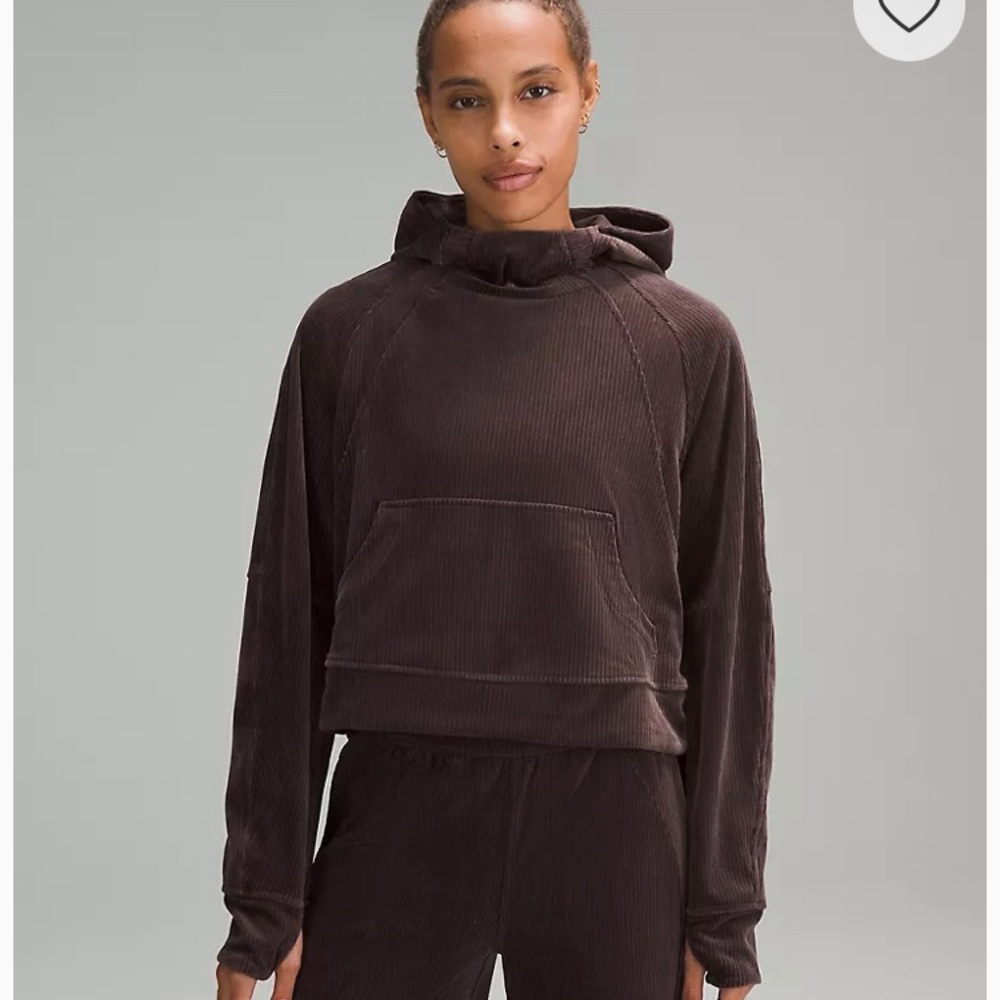 Lululemon Velvet Cord Scuba Hoodie Espresso M/L